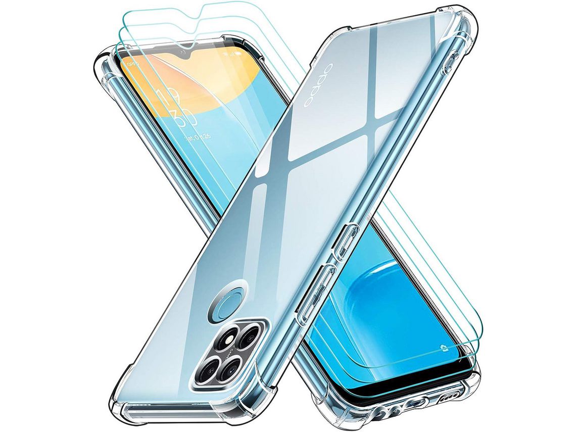 Kit Capa para Oppo A15 HONGWE Transparente