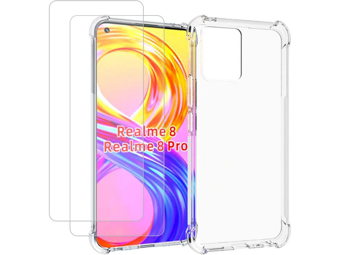 Kit Capa para Realme 8 Pro HONGWE. Transparente