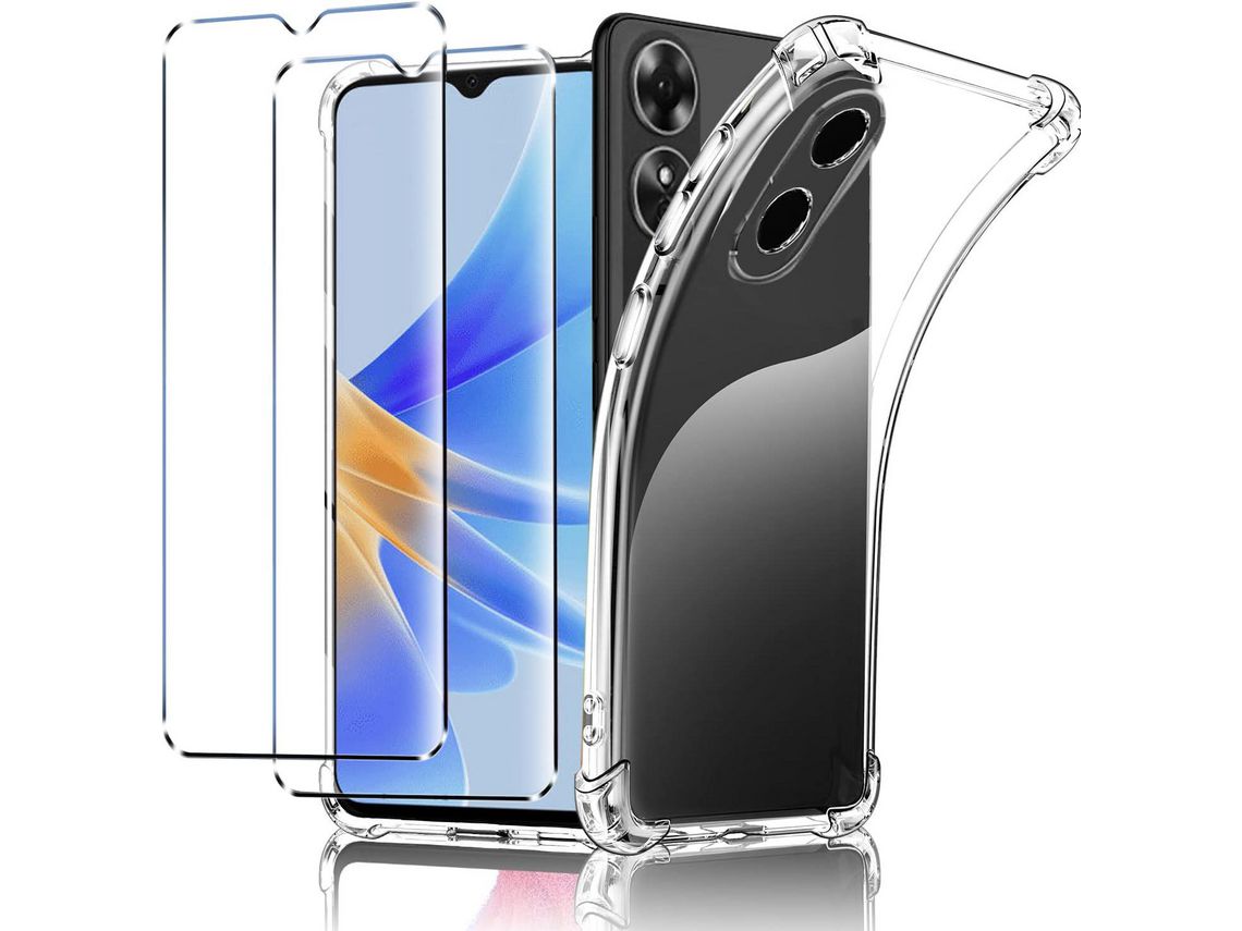 Kit Capa para Oppo A17 HONGWE Transparente