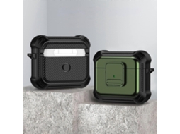 Capa protetora para fones de ouvido AirPods 3 em TPU + PC à prova de choque com interruptor. GIECY