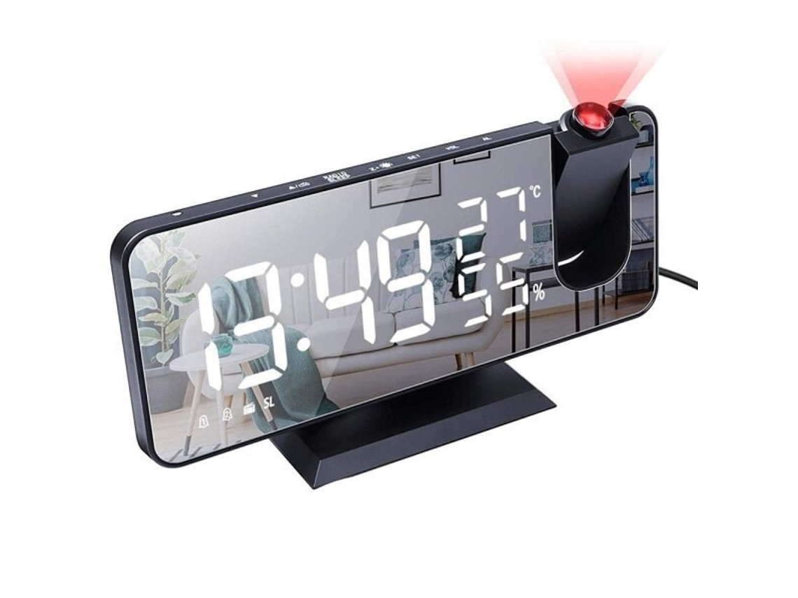 Relógio Rádio com Projeção no Teto, Digital YANYXR