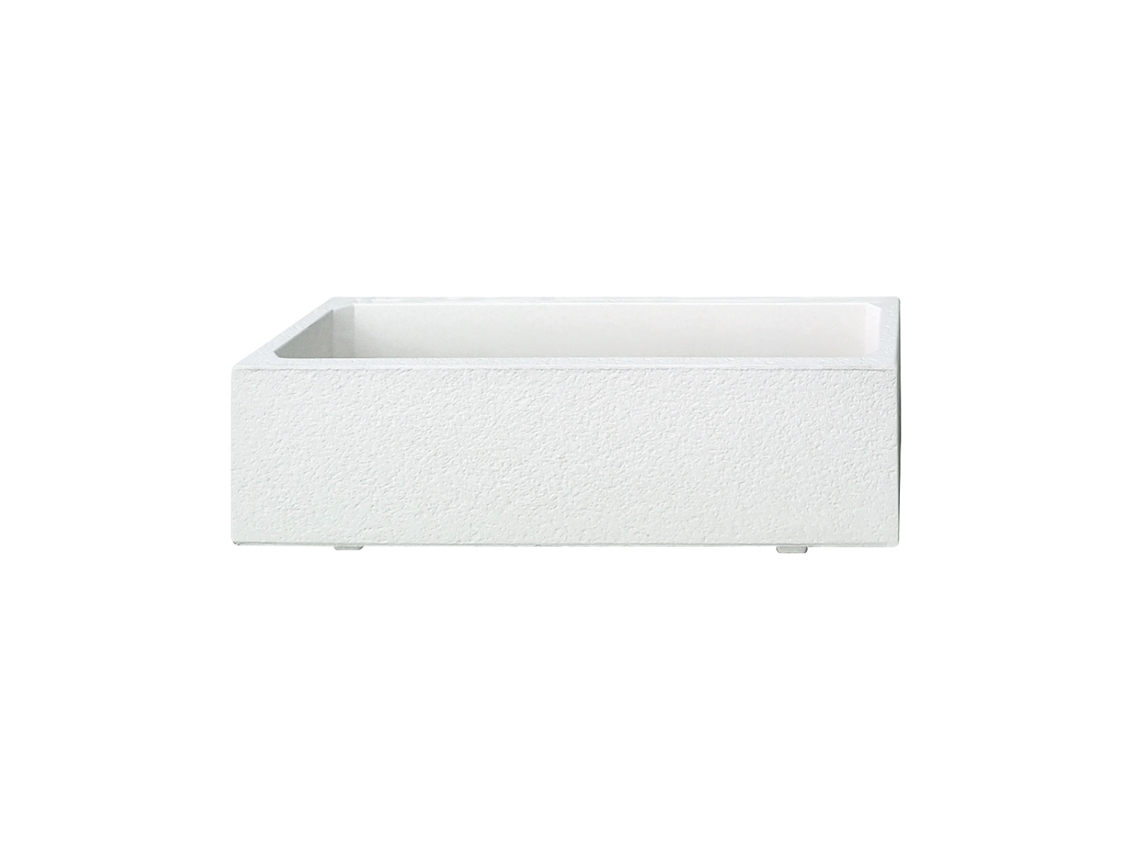 Floreira em betão pintado branco - 65x25x28cm ARTICIMENTOS