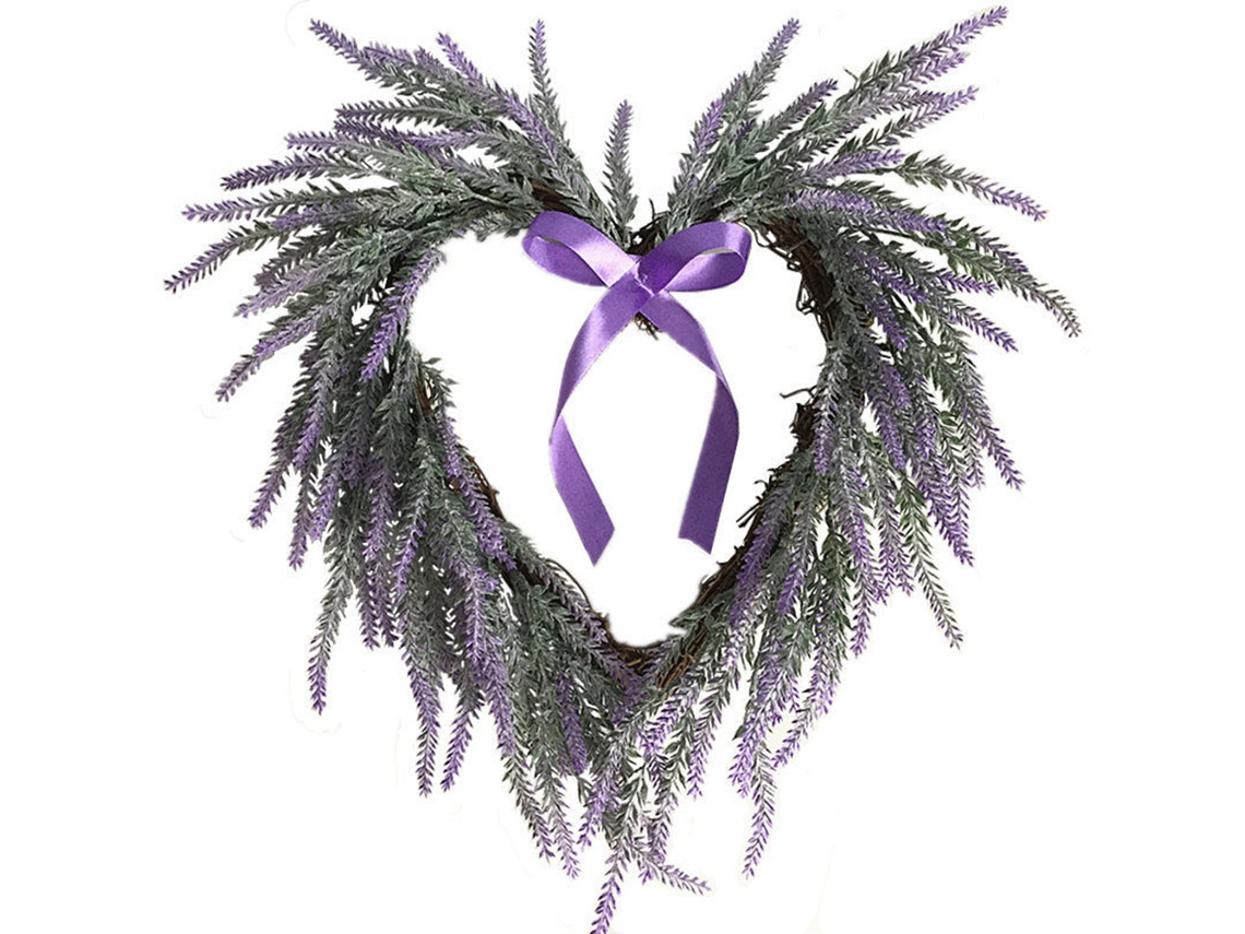 Girlanda Artificial Em Forma De Coração De Lavanda Para Decoração De Parede Em Casa E Casamento