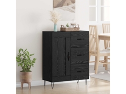 Vidaxl Buffet Carvalho Preto 69,5 X 34 X 90 Cm Madeira Engenheirada