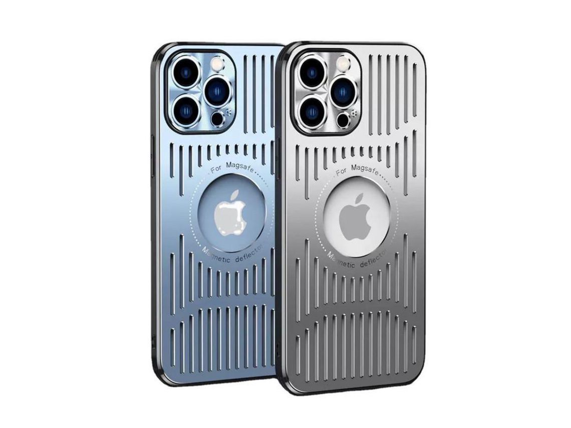 Capa de Metal Magnética para Telefone com Dissipação de Calor Iphone 13Promax Azul HHZ