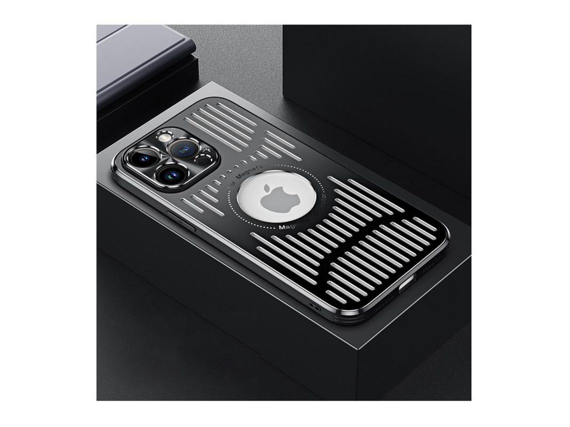 Capa de Metal Magnética para Telefone com Dissipação de Calor Iphone 14 Promax Preto HHZ