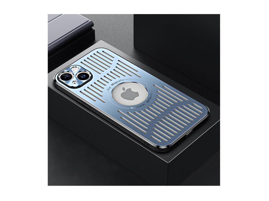 Capa de Metal Magnética para Telefone com Dissipação de Calor Iphone13 Azul HHZ