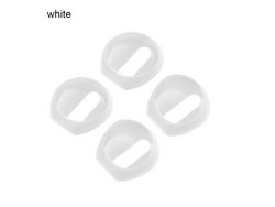 Capa de Silicone com 2 Pares de Pontas de Fone de Ouvido Antiderrapantes para Apple Airpods Earpods Branco