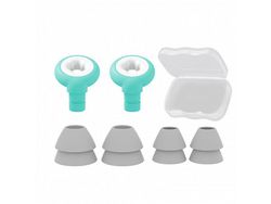 Tampões de Ouvido com Cancelamento de Rprova de Som Proteção Auditiva Silicone Plugue de Ouvido para Dormir com Tampa de Ouvido Es200 Verde