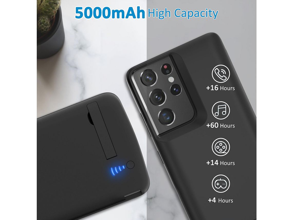 Powerbank Capa para Samsung Galaxy S10 S10E S20 S21 Plus Fast Battery CROWNED