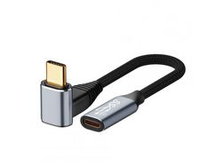 Cabo de Dados Gen2 Type-C para Type-C U0W Carregamento 3D Cotovelo Projeção Linha Compatível para Steam Deck Preto Gen2Gen2 C Fêmea para Macho 1,5M