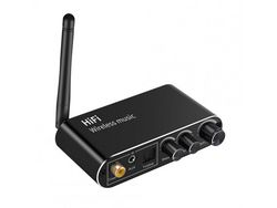 Conversor de Áudio Digital para Analógico Digital Óptico Auxiliar Coaxial Toslink para Adaptador de Áudio L/R Auxiliar de 3,5 Mm Preto