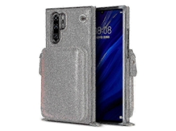 Rose Gold2025 Wallet Function Phone Case For Huawei P30 Pro With Card Holder Shoulder Strap Woman P202411261300