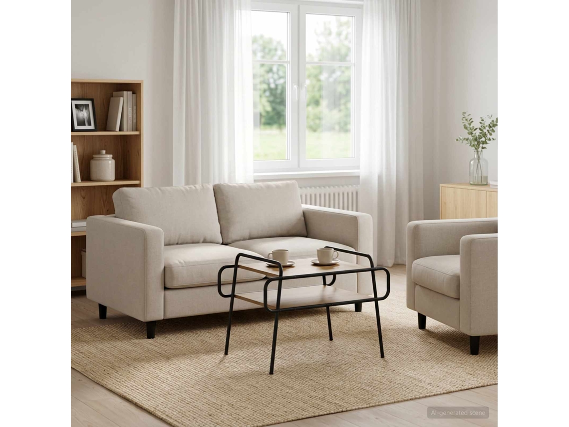 Vidaxl Mesa De Centro Carvalho Arttisan 70 X 50 X 51 Cm