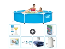 Piscina com Estrutura Redonda 244x51 Cm 5 peças S96 INTEX