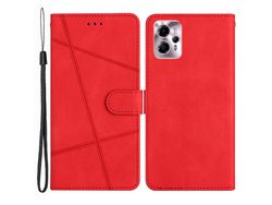 For Motorola Moto G13 4G / G23 4G / G53 5G Crazy Horse Texture Imprinted Lines Anti-Drop Cover Pu Leather Wallet Stand Phone Casered
