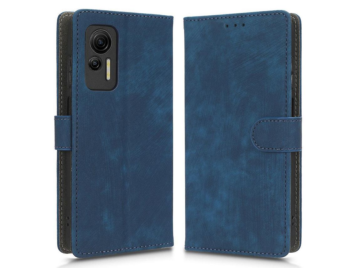 For Ulefone Note 14 Shockproof Pu Leather Phone Cover Wallet Stand Rfid Blocking Magnetic Mobile Phone Caseblue