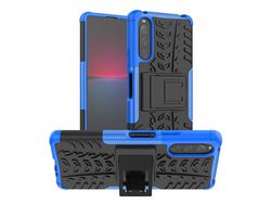 Imak Lx-5 Series For Sony Xperia 1 Iv 5G Carbon Fiber Texture Anti-Fingerprint Phone Cover Leather Coated Tpu Pc Bottom Caseblue