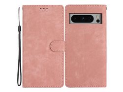 For Google Pixel 8 Pro Anti-Fingerprint Pu Leather Wallet Cover Skin-Touch Stand Cell Phone Caserose Gold