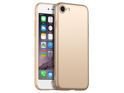 For Iphone Se 2020 / 2022 / 8 / 7 4.7 Inch Solid Color Ultra Slim Cell Phone Cover Shockproof Anti-Fingerprint Protective Hard Pc Phone Casegold