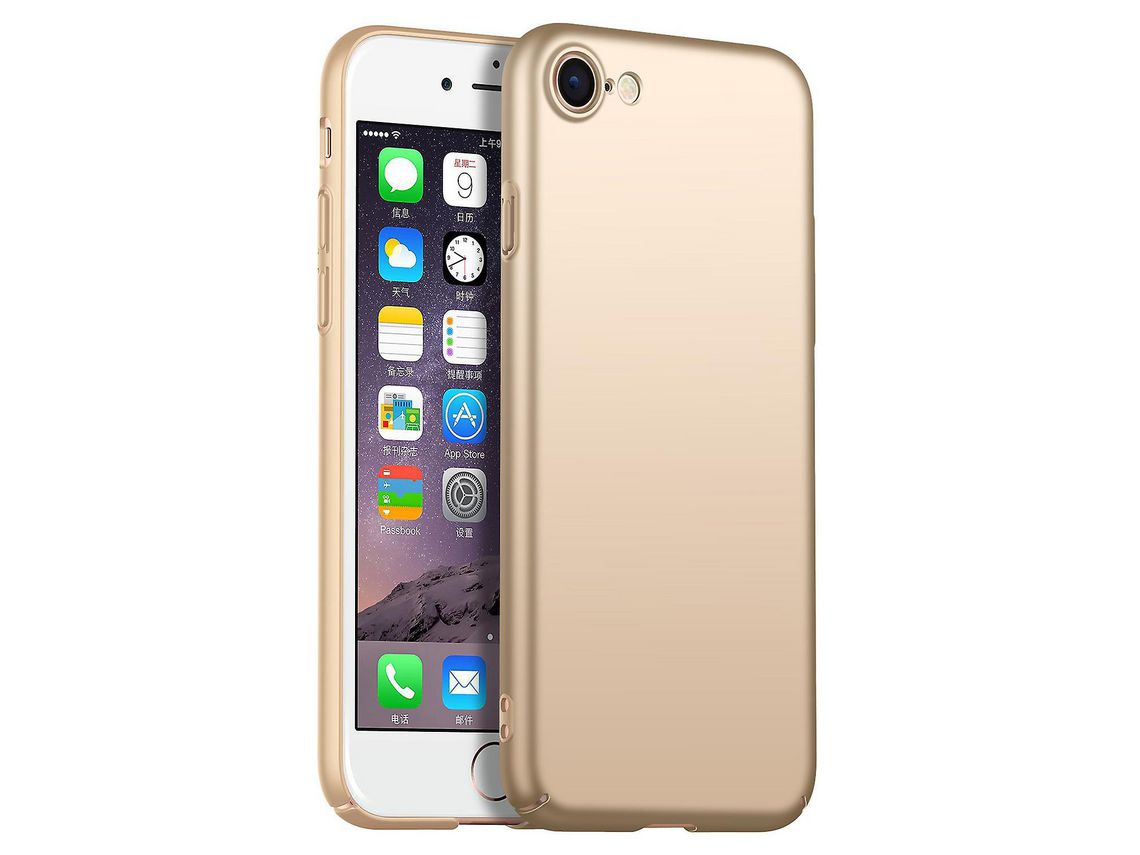 For Iphone Se 2020 / 2022 / 8 / 7 4.7 Inch Solid Color Ultra Slim Cell Phone Cover Shockproof Anti-Fingerprint Protective Hard Pc Phone Casegold