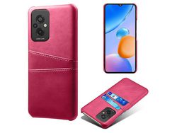 Drop-Proof Cell Phone Cover For Xiaomi Redmi 11 Prime 4G Dual Card Slots Pu Leather Coated Pc Phone Caserose
