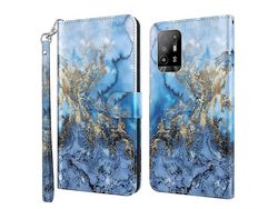 For Oppo A94 5G/A95 5G Pu Leather 3D Pattern Printing Phone Cover Wrist Strap Wallet Style Magnetic Buckle Viewing Stand Flip Casebauhinia Valley