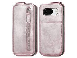 Vertical Flip Phone Cover For Google Pixel 8 Pu Leather Stand Wallet Protective Phone Caserose Gold