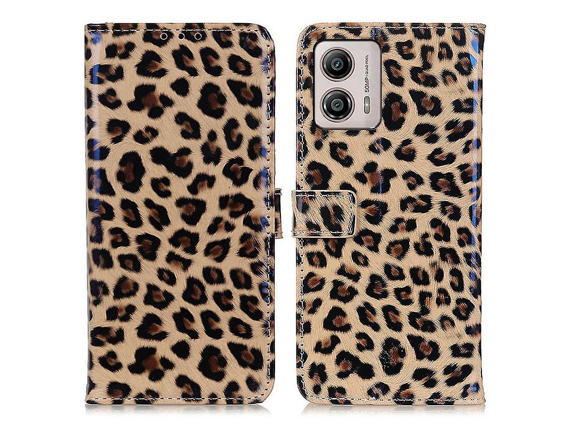 Full Protection Leather Phone Cover For Motorola Moto G53 5G / G13 4G / G23 4G Leopard Pattern Wallet Stand Folio Flip Phone Case