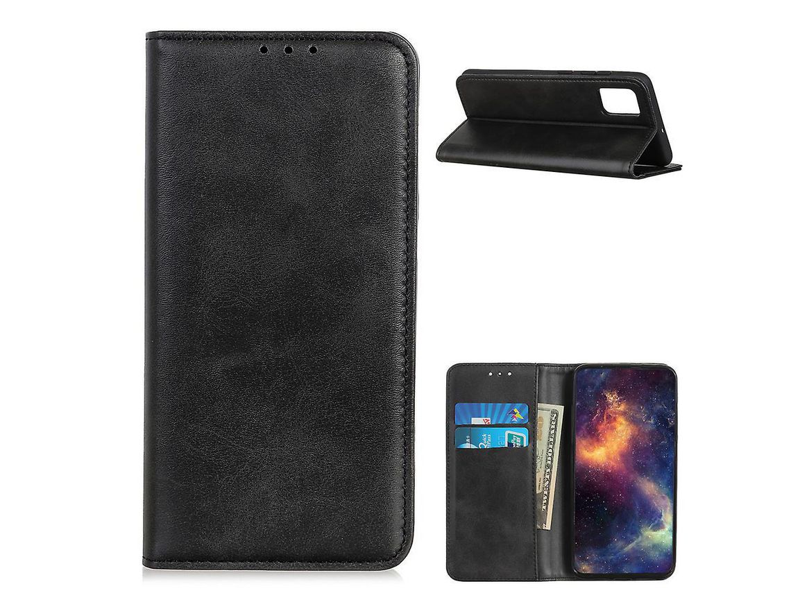 For Oneplus 9 Pro Wallet Stand Split Leather Magnetic Closure Phone Caseblack