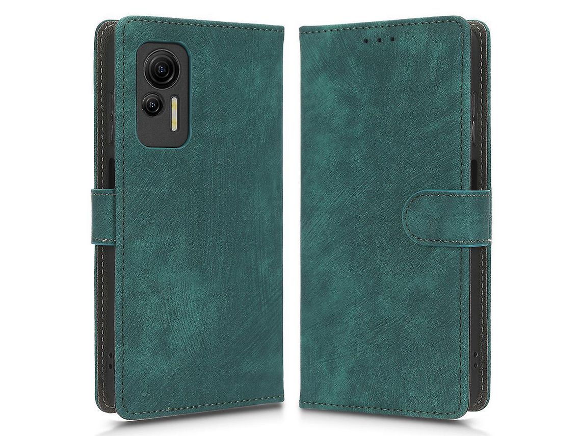 For Ulefone Note 14 Shockproof Pu Leather Phone Cover Wallet Stand Rfid Blocking Magnetic Mobile Phone Casegreen