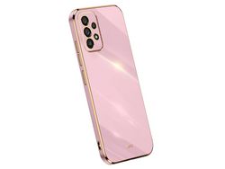 Xinli Cell Phone Cover For Samsung Galaxy A53 5G Electroplating Golden Edge Scratch-Resistant Anti-Drop Tpu Phone Casepurple