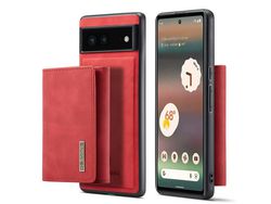 Dg.Ming For Google Pixel 6A 5G Detachable Magnetic 2-In-1 Wallet Pctpupu Leather Drop-Proof Mobile Phone Casered