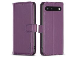 Binfen Color Bf17 For Google Pixel 7 5G Wallet Stand Phone Protector Anti-Dust Cover Pu Leather Phone Casedark Purple