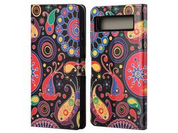 For Google Pixel 7A Pattern Printing Pu Leather Wallet Cover Stand Magnetic Closure Protective Phone Casejelly Fish
