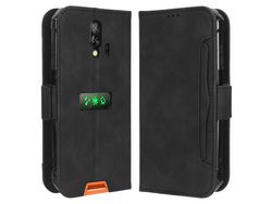 For Blackview Bv7200 4G Multiple Card Slots Phone Leather Cover Stand Wallet Protective Phone Caseblack