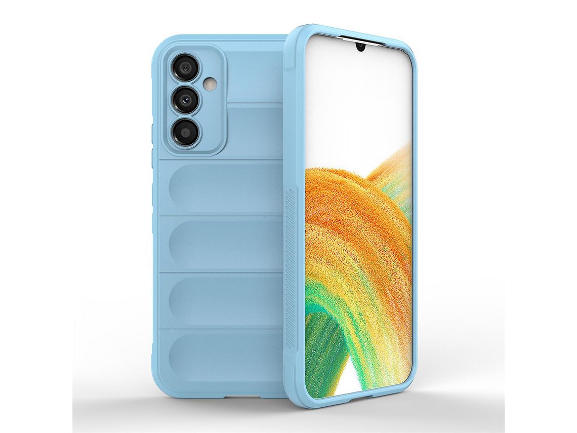 For Samsung Galaxy A34 5G Drop-Proof Soft Tpu Cell Phone Cover Non-Slip Rugged Back Phone Casebaby Blue