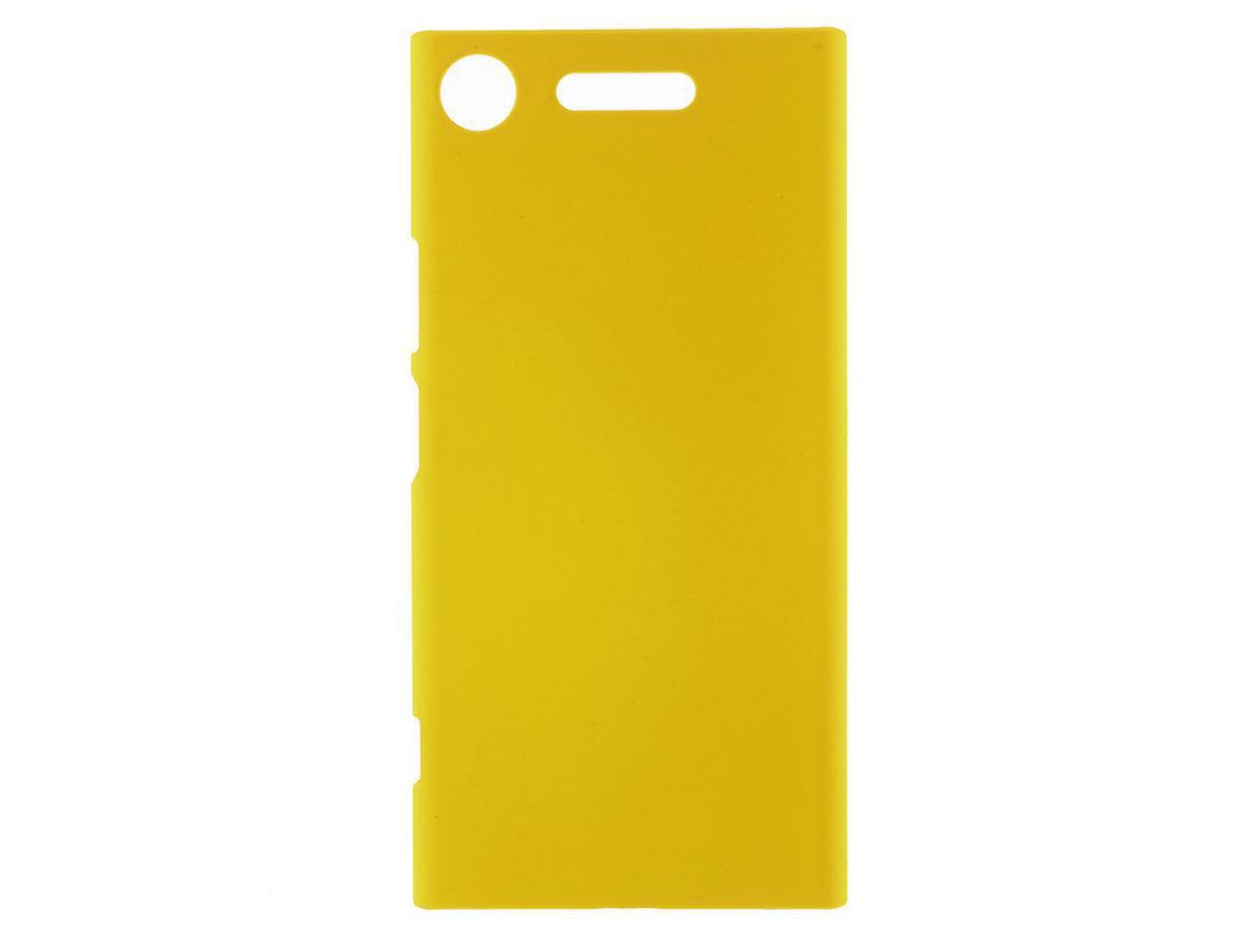 For Sony Xperia Xz1 Rubberized Pc Hard Cover Casingyellow