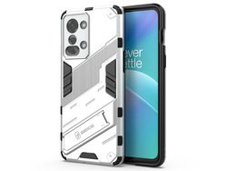 For Oneplus Nord 2T 5G Hard Pc Soft Tpu Hybrid Cover Kickstand Shockproof Protective Phone Casesilver