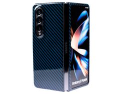 Aramid Fiber Cover For Samsung Galaxy Z Fold4 5G Glossy Carbon Fiber Texture Cell Phone Case