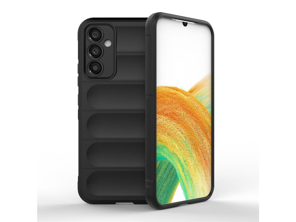For Samsung Galaxy A34 5G Drop-Proof Soft Tpu Cell Phone Cover Non-Slip Rugged Back Phone Caseblack