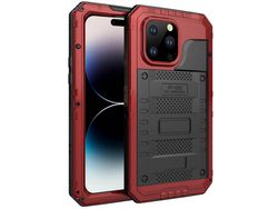 For Iphone 14 Pro Ip68 Waterproof Drop-Proof Cover Metal Silicone Shockproof Phone Sealed Casered