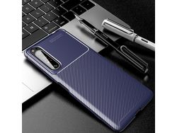 Drop Resistant Carbon Fiber Tpu Mobile Phone Back Cover For Sony Xperia 1 Iiblue