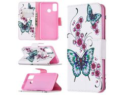 Pattern Printing Wallet Stand Leather Mobile Phone Shell For Honor 9X Litebutterfly Flower
