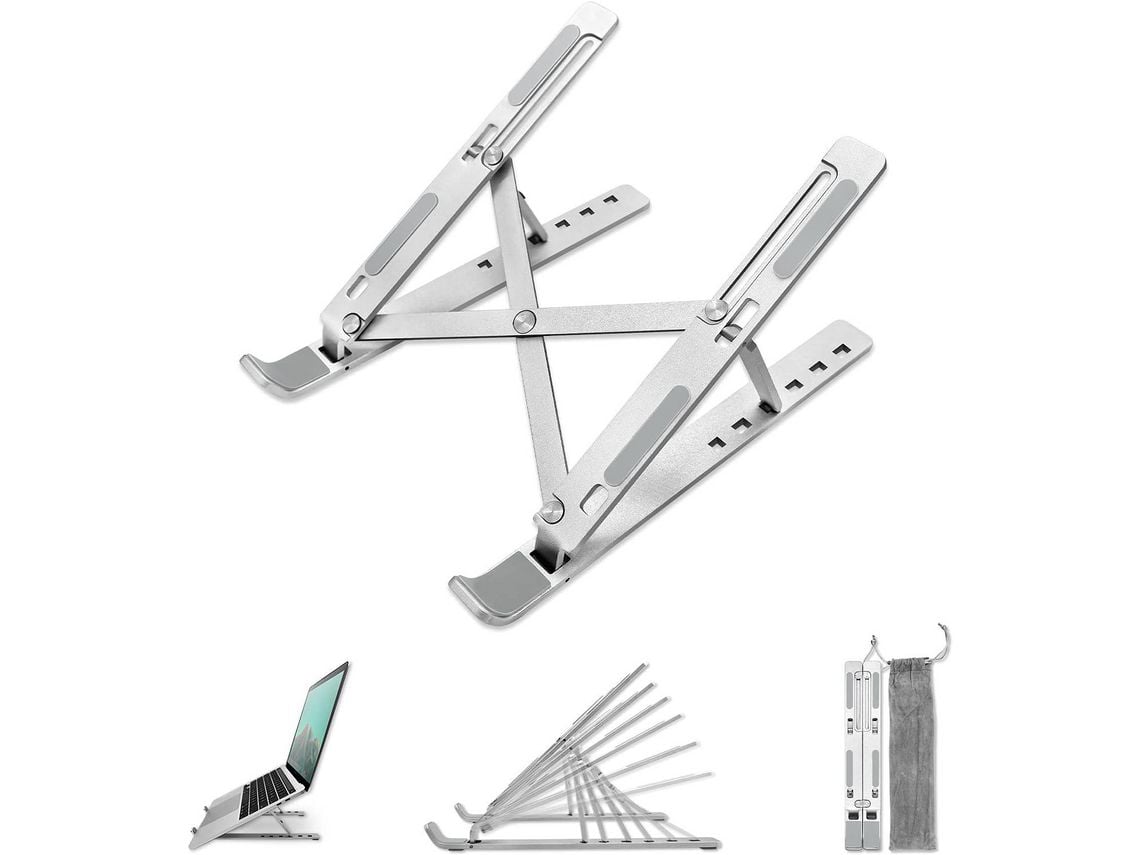 Laptop Stand 6 Adjustable Tiers Laptop Stand Lightweight Aluminum Laptop Riser Compatible