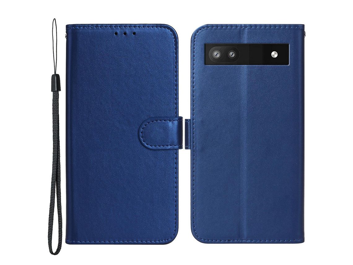 B40 For Google Pixel 6A Wallet Stand Phone Cover Anti-Dust Pu Leathertpu Cell Phone Caseblue