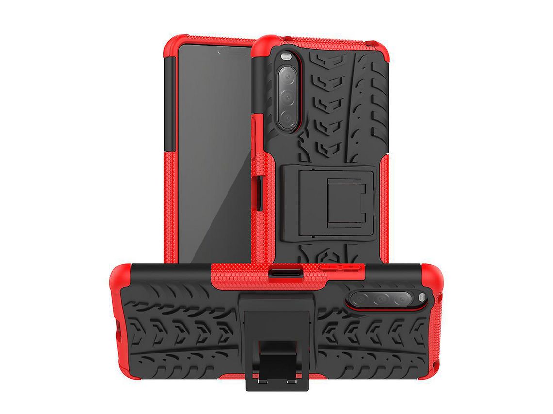 Cool Tyre Pc Tpu Hybrid Kickstand Phone Shell For Sony Xperia 10 Iired
