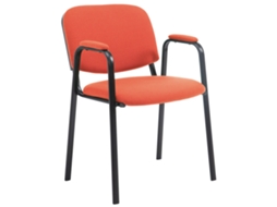 Cadeira para visitantes Ken Pro em tecido vermelho CLP