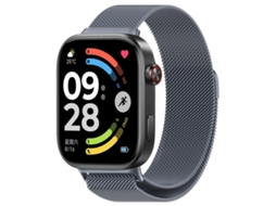 Bracelete Para Redmi Watch 6 / 5 / 4 - Milan Magnética - Malha De Aço Cinza Espacial