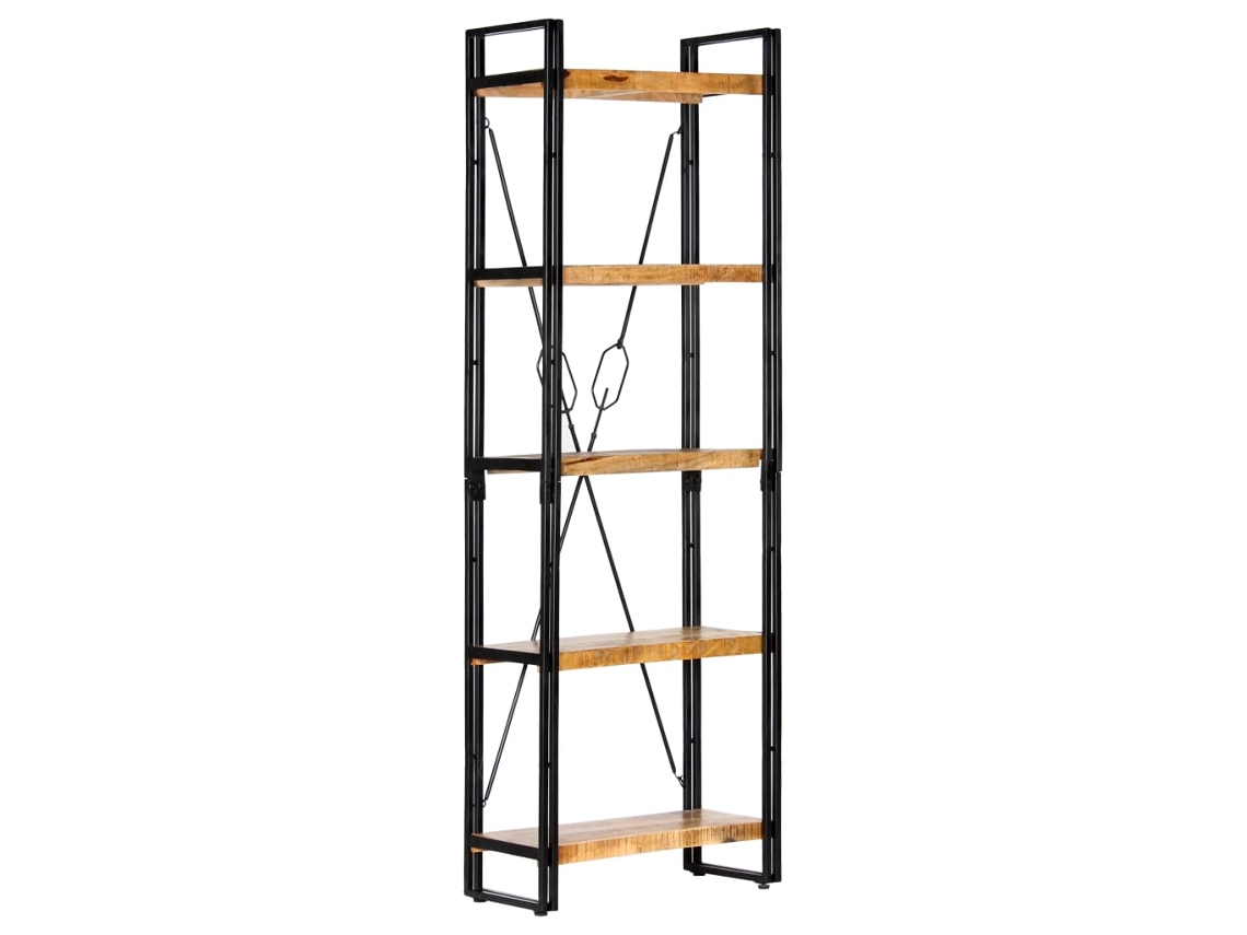 Vidaxl Estante Com 5 Prateleiras 60x30x180cm Madeira Mangueira Maciça
